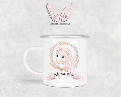 Personalisierte Kinder Tasse Einhorn 12 - mit und ohne Name