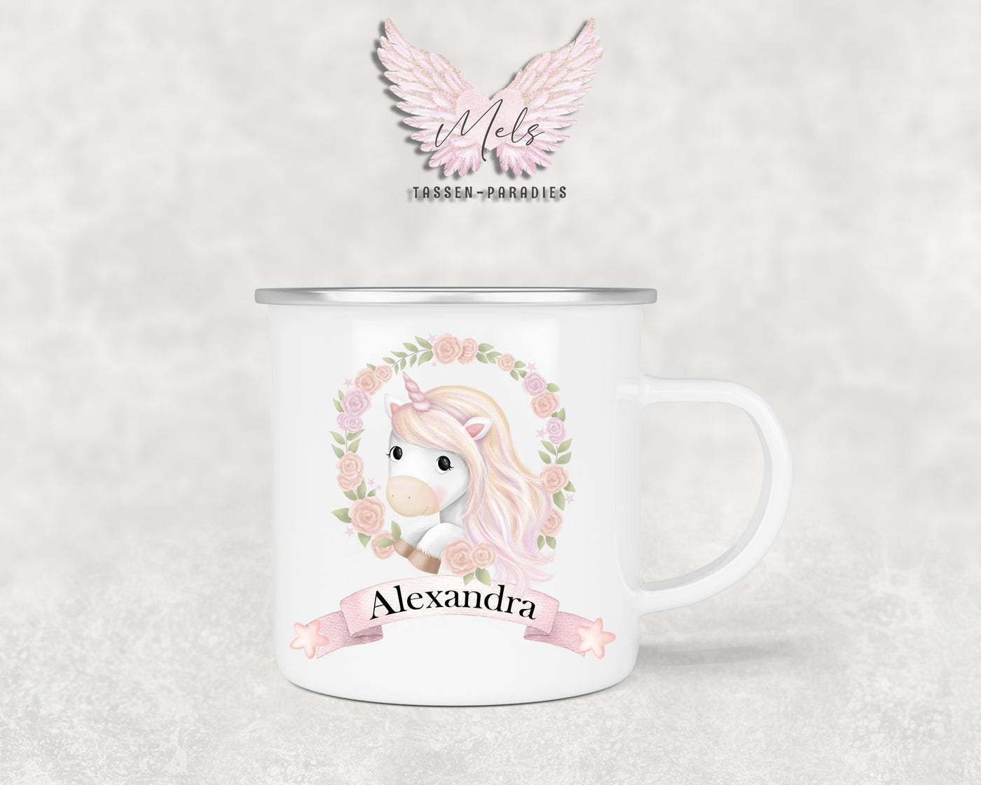 Personalisierte Kinder Tasse Einhorn 12 - mit und ohne Name
