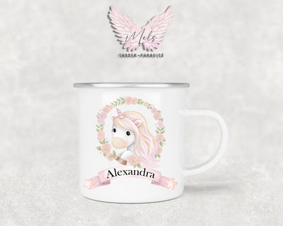 Personalisierte Kinder Tasse Einhorn 12 - mit und ohne Name