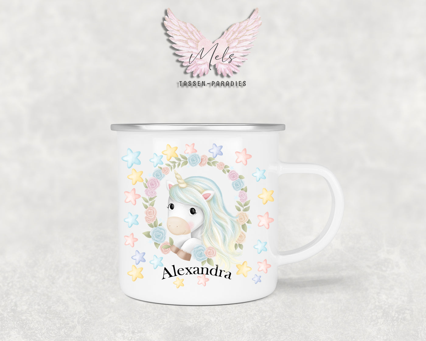Personalisierte Kinder Tasse Einhorn 13 - mit und ohne Name