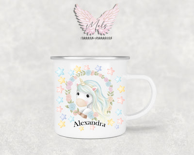 Personalisierte Kinder Tasse Einhorn 13 - mit und ohne Name