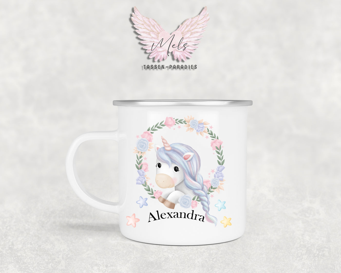 Personalisierte Kinder Tasse Einhorn 14 - mit und ohne Name