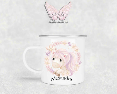 Personalisierte Kinder Tasse Einhorn 15 - mit und ohne Name