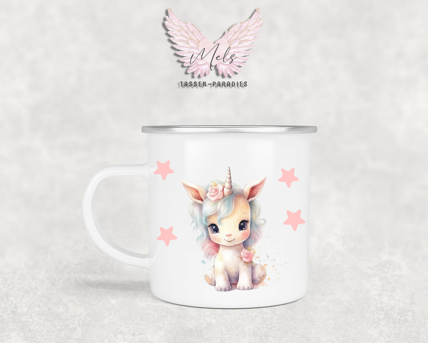 Personalisierte Kinder Tasse Einhorn 2 - mit und ohne Name