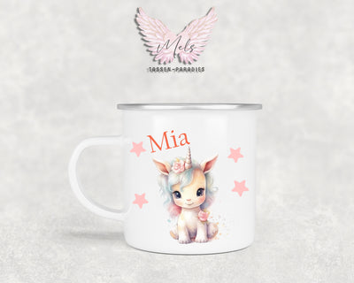 Personalisierte Kinder Tasse Einhorn 2 - mit und ohne Name