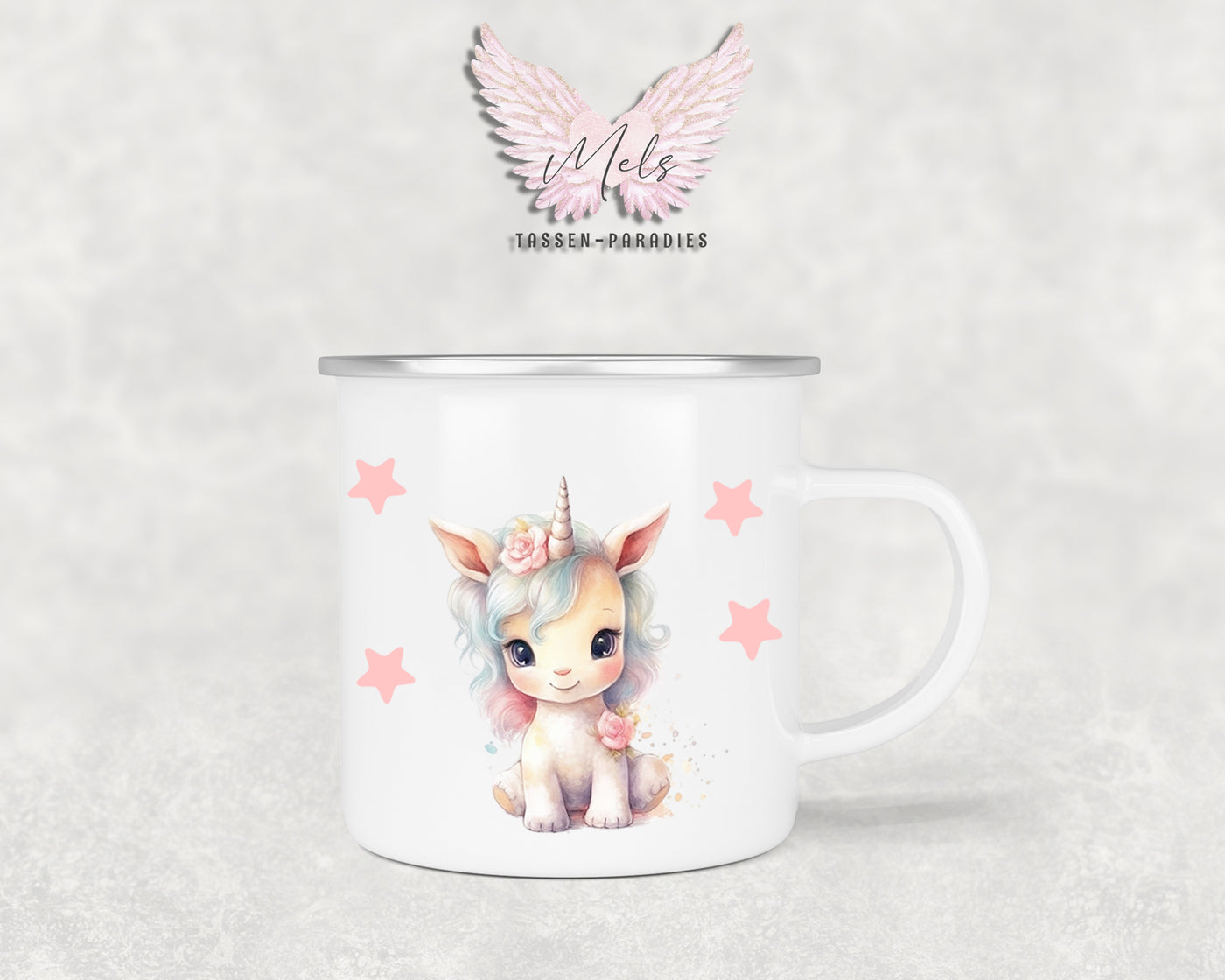 Personalisierte Kinder Tasse Einhorn 2 - mit und ohne Name