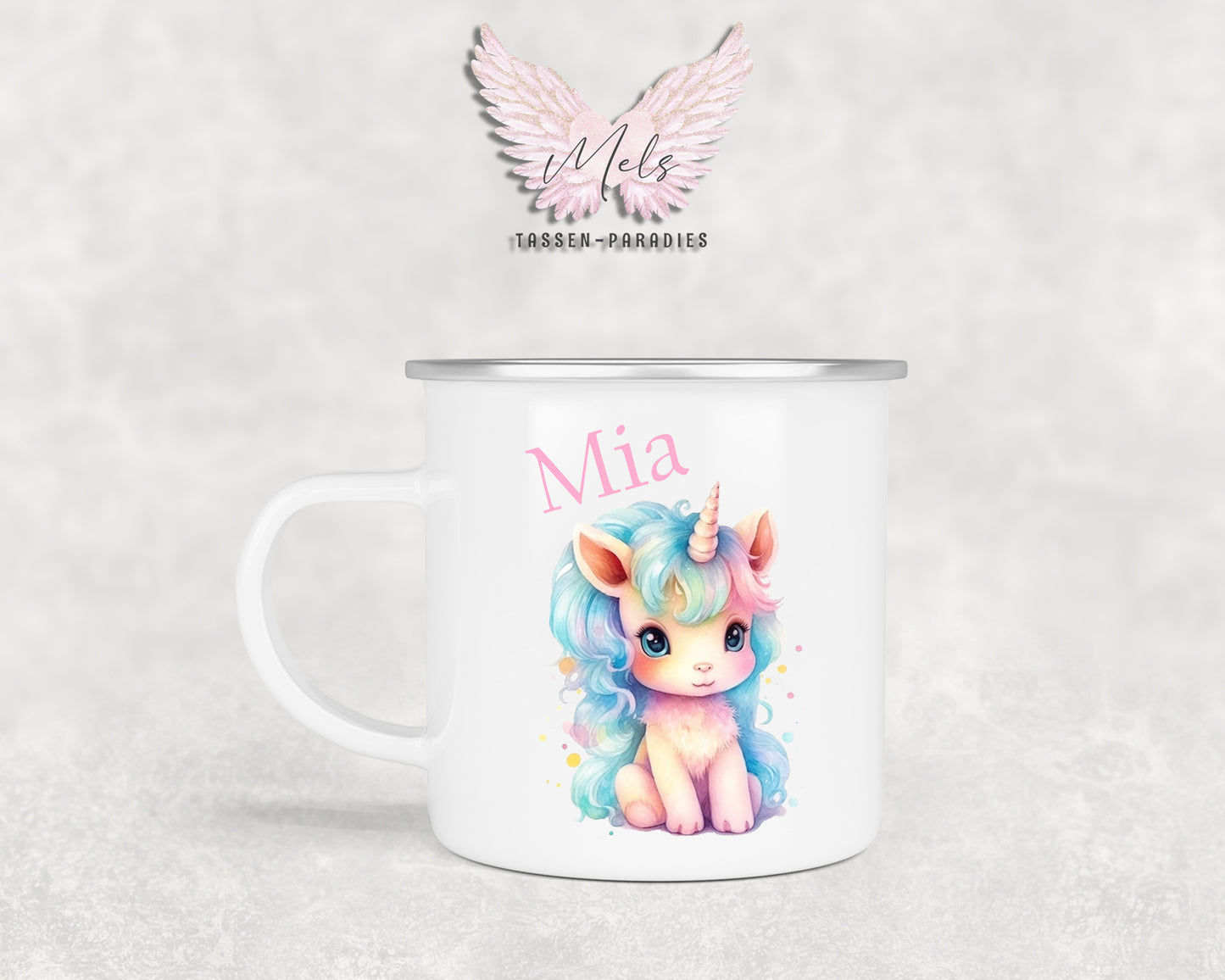 Personalisierte Kinder Tasse Einhorn 3 - mit und ohne Name