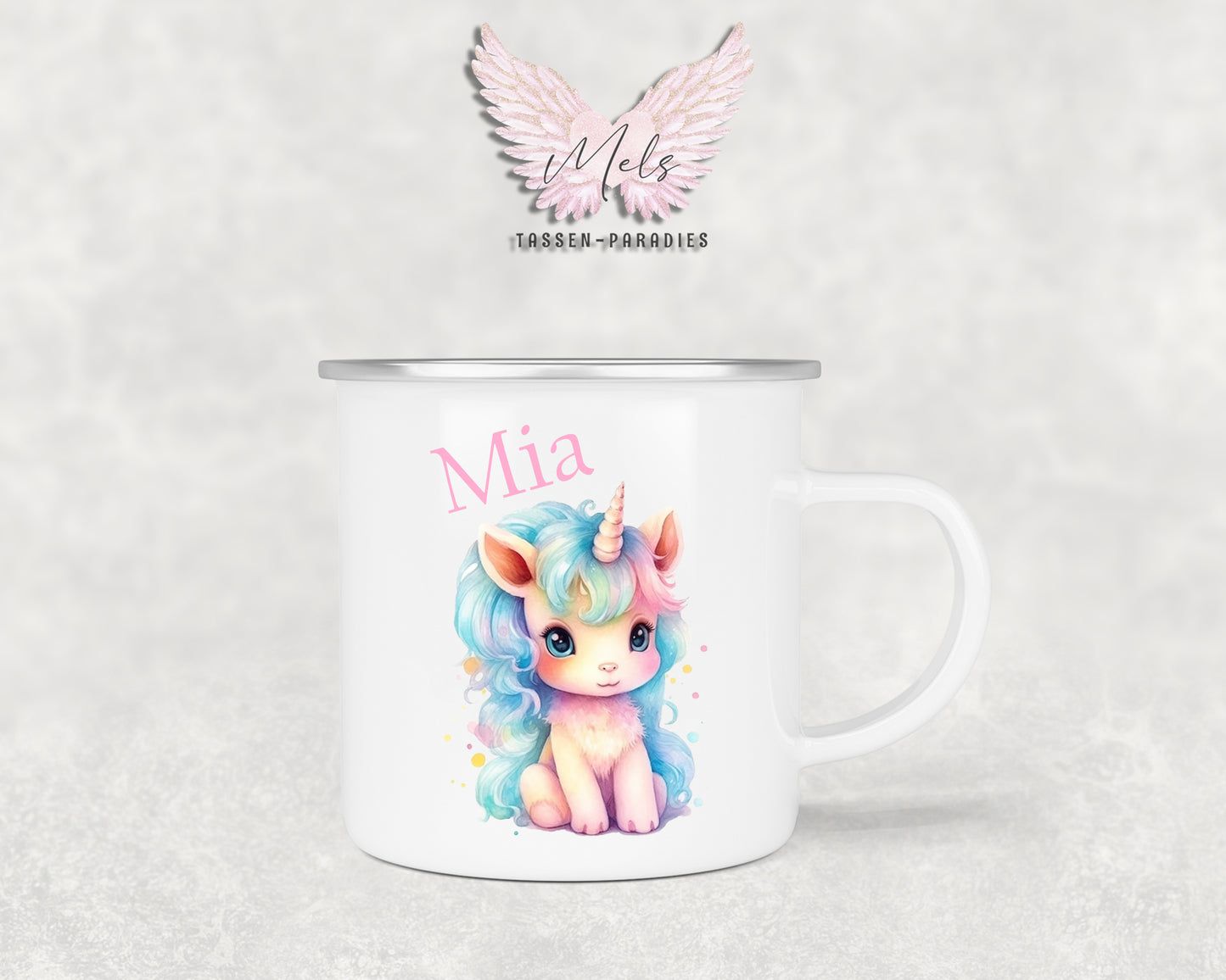 Personalisierte Kinder Tasse Einhorn 3 - mit und ohne Name