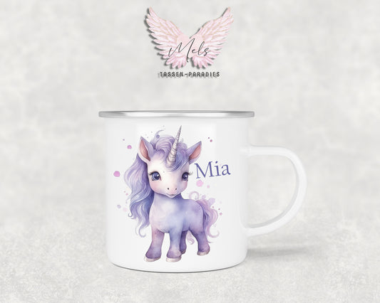 Personalisierte Kinder Tasse Einhorn 4 - mit und ohne Name