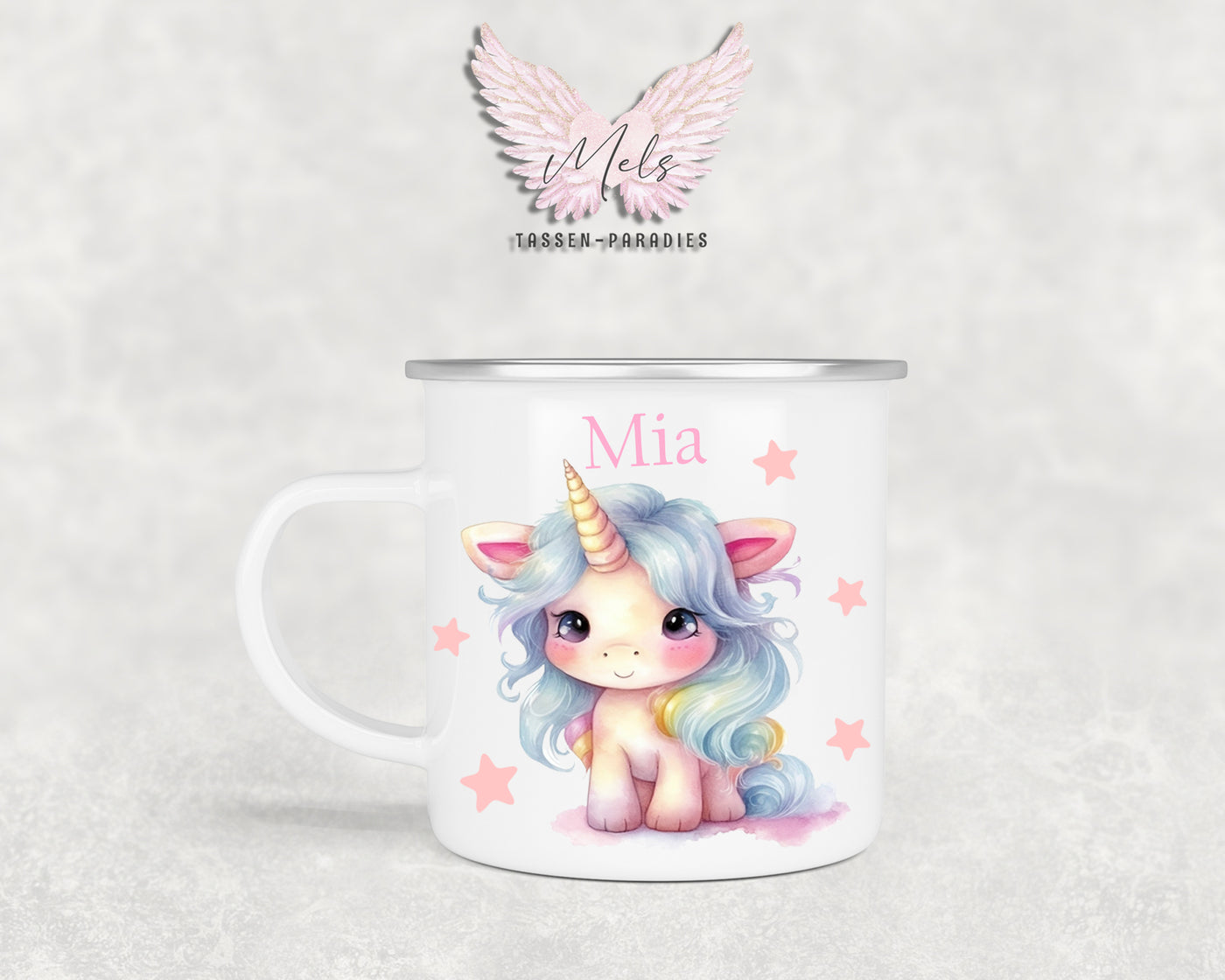 Personalisierte Kinder Tasse Einhorn 5 - mit und ohne Name
