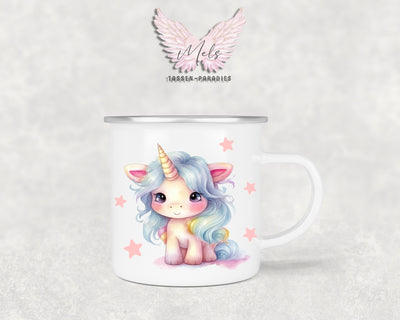 Personalisierte Kinder Tasse Einhorn 5 - mit und ohne Name