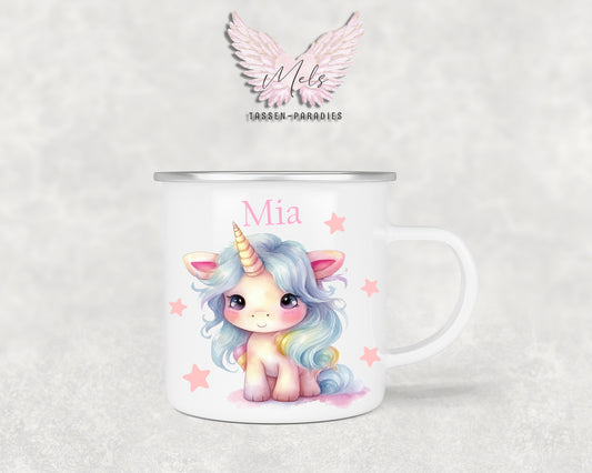 Personalisierte Kinder Tasse Einhorn 5 - mit und ohne Name