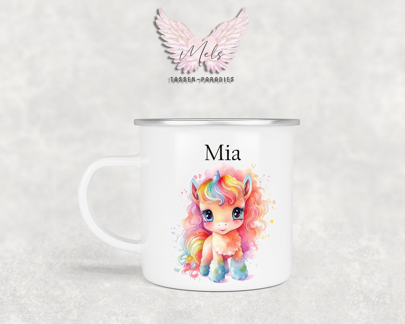 Personalisierte Kinder Tasse Einhorn 6 - mit und ohne Name