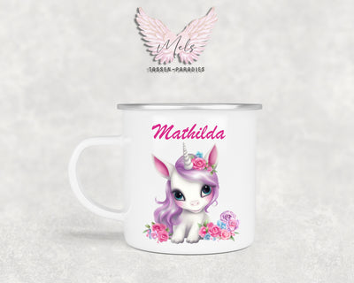 Personalisierte Kinder Tasse Einhorn 7 - mit und ohne Name