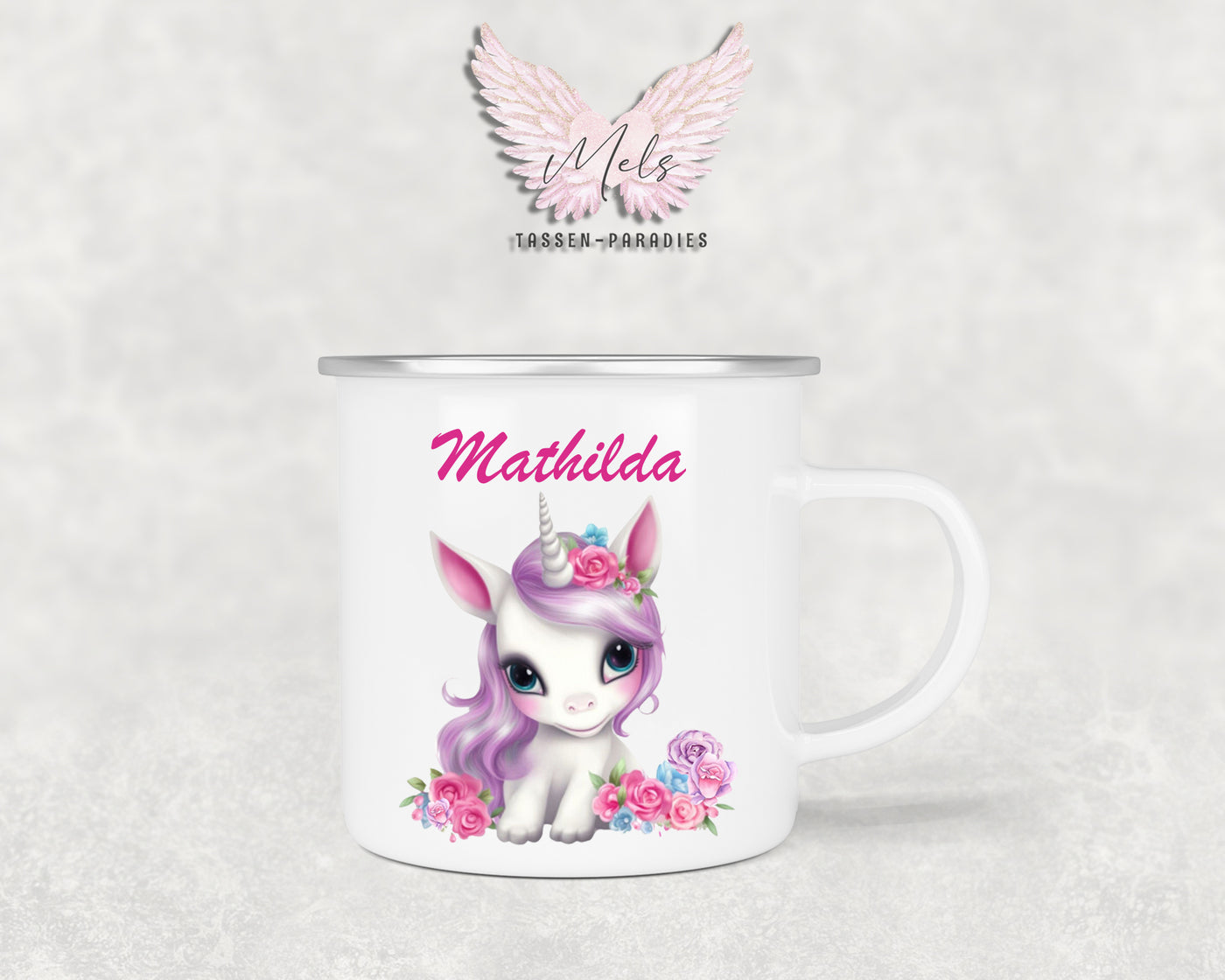 Personalisierte Kinder Tasse Einhorn 7 - mit und ohne Name