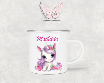 Personalisierte Kinder Tasse Einhorn 7 - mit und ohne Name