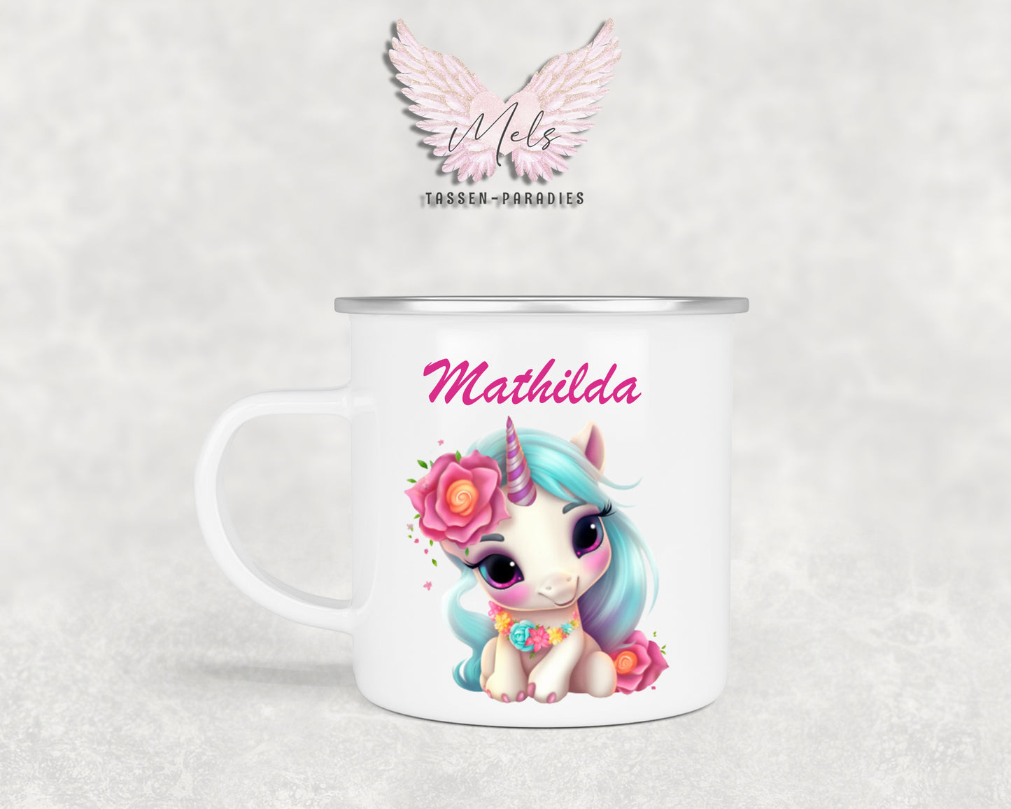 Personalisierte Kinder Tasse Einhorn 8 - mit und ohne Name