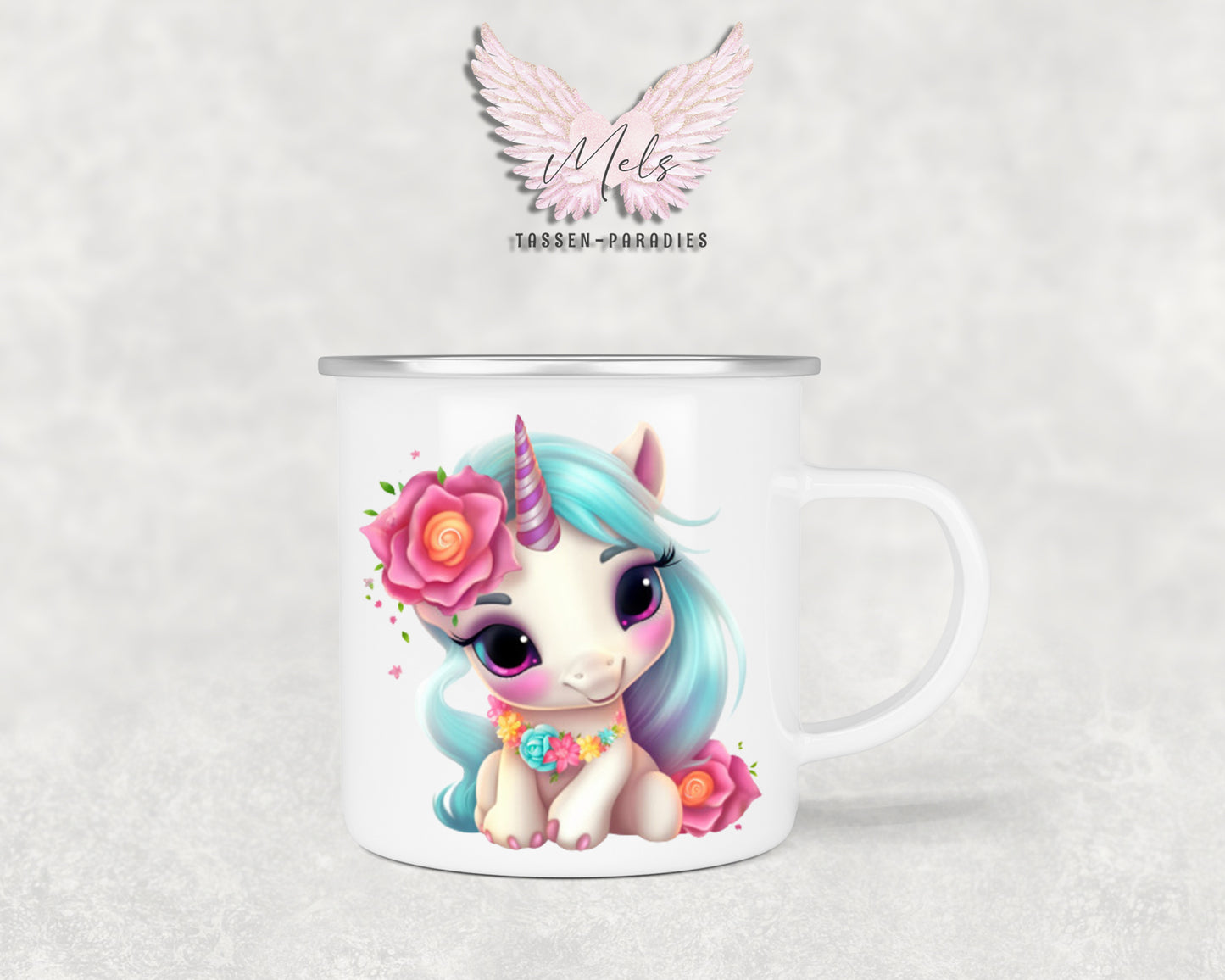 Personalisierte Kinder Tasse Einhorn 8 - mit und ohne Name