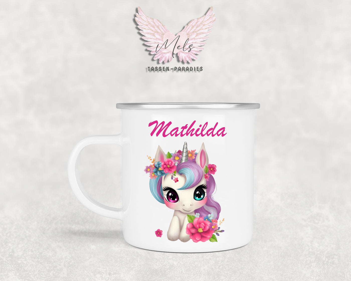 Personalisierte Kinder Tasse Einhorn 9 - mit und ohne Name