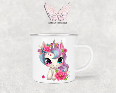 Personalisierte Kinder Tasse Einhorn 9 - mit und ohne Name