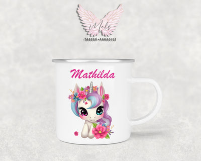 Personalisierte Kinder Tasse Einhorn 9 - mit und ohne Name