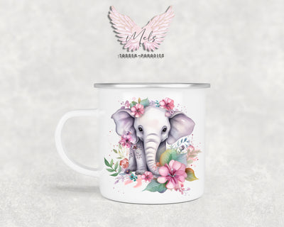 Personalisierte Kinder Tasse Elefant 2 - mit und ohne Name