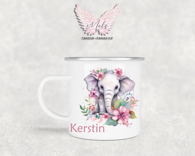 Personalisierte Kinder Tasse Elefant 2 - mit und ohne Name