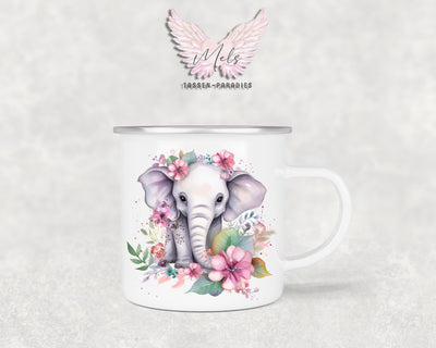Personalisierte Kinder Tasse Elefant 2 - mit und ohne Name