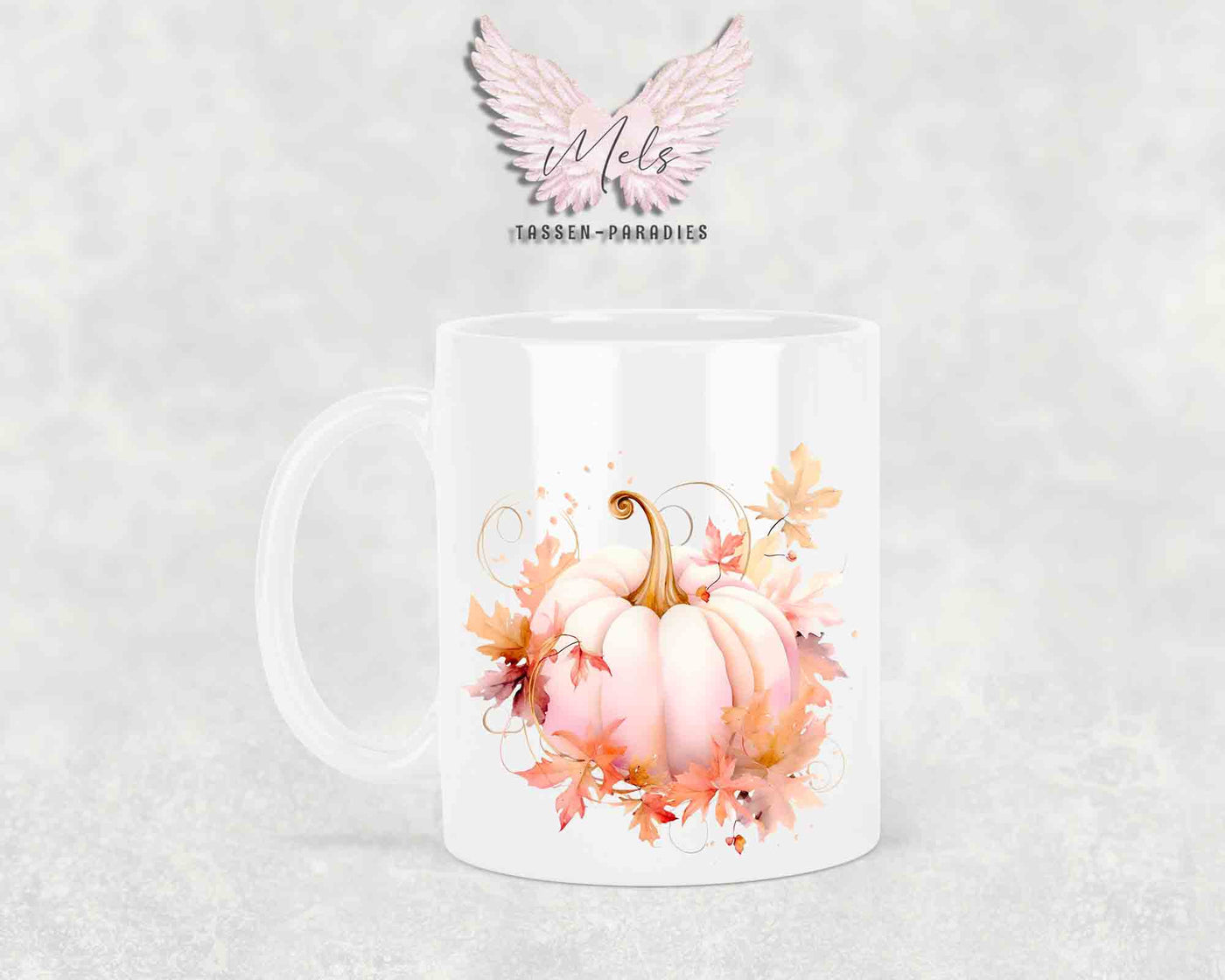 Halloween-Alphabet mit Name - Personalisierte Keramik-Tasse Weiß