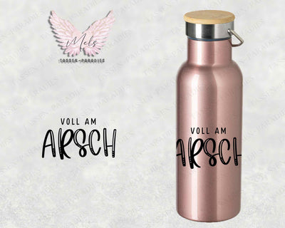 Sprüche 1 - Personalisierte Edelstahlflasche Rosé mit und ohne Name