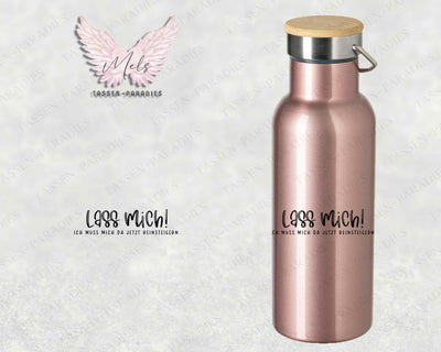 Sprüche 13 - Personalisierte Edelstahlflasche Rosé mit und ohne Name
