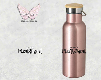 Sprüche 16 - Personalisierte Edelstahlflasche Rosé mit und ohne Name