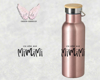 Sprüche 17 - Personalisierte Edelstahlflasche Rosé mit und ohne Name