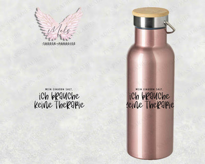 Sprüche 21 - Personalisierte Edelstahlflasche Rosé mit und ohne Name