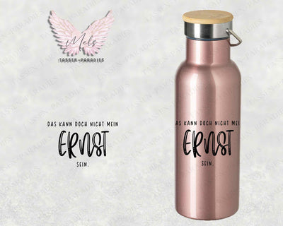 Sprüche 4 - Personalisierte Edelstahlflasche Rosé mit und ohne Name
