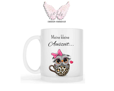 Meine kleine Auszeit - mit Eulen-Bild - Tasse