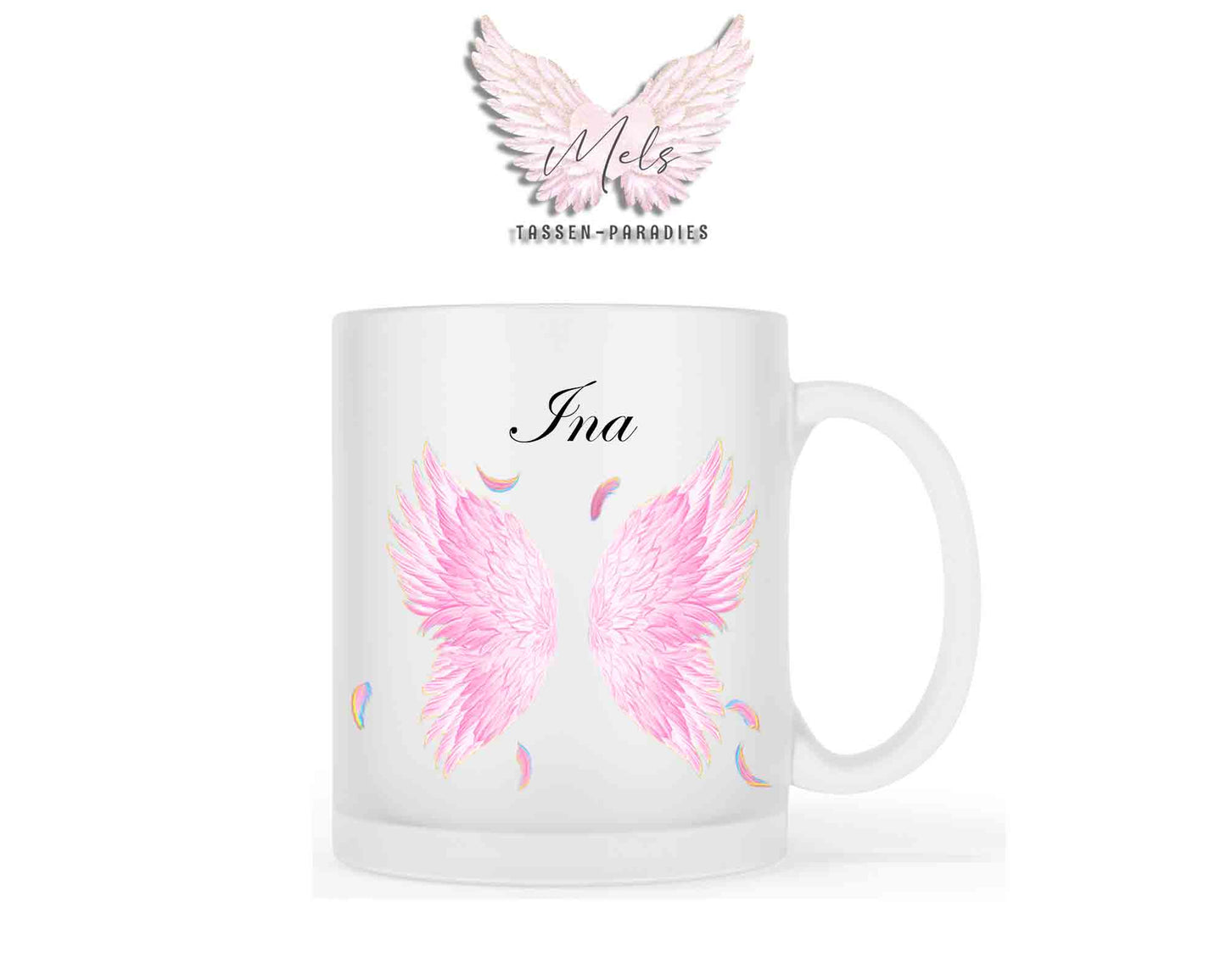 Weil Engel nicht überall sein können.... - Engelsflügel mit Name personalisiert - Tasse