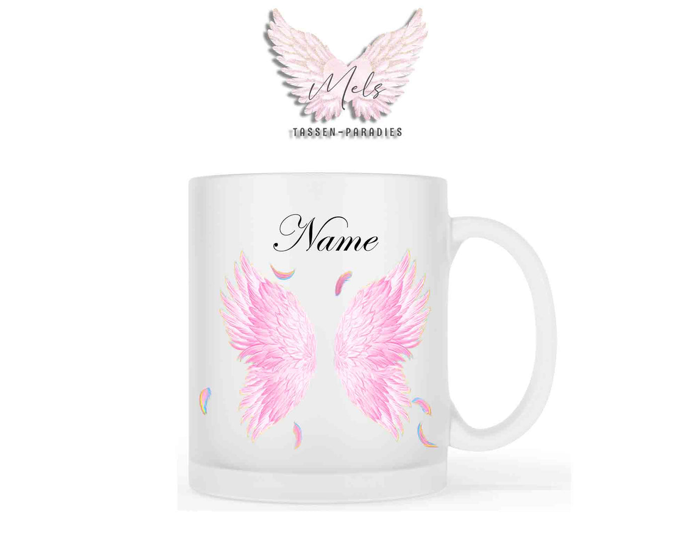 Weil Engel nicht überall sein können.... - Engelsflügel mit Name personalisiert - Tasse