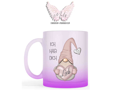 Ich hab dich lieb - mit Wichtel-Bild - Tasse