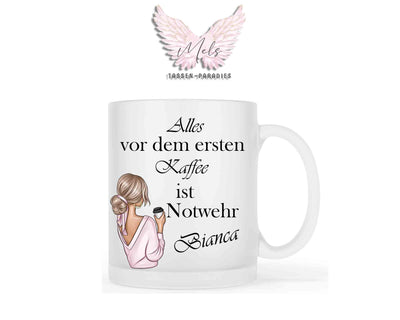 Alles vor dem ersten Kaffee... - mit Bild - Personalisierte Tassen mit und ohne Name