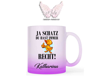 Ja Schatz... - mit Bild - Personalisierte Tassen mit und ohne Name
