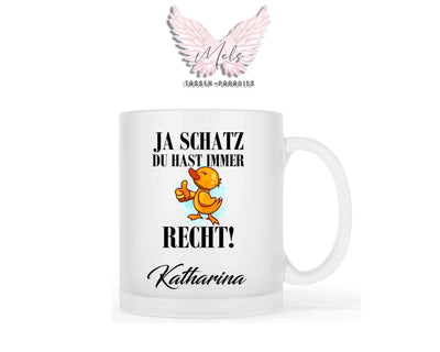 Ja Schatz... - mit Bild - Personalisierte Tassen mit und ohne Name