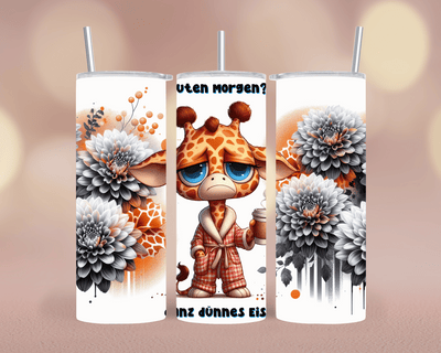 Thermobecher/Tumbler 570ml Guten Morgen Ganz dünnes Eis“ Für Morgenmuffel mit Humor