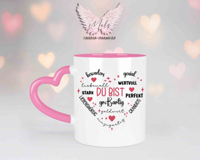 Sag es mit Herz-du bist...  - mit Bild - Personalisierte Herz-Tassen mit und ohne Name