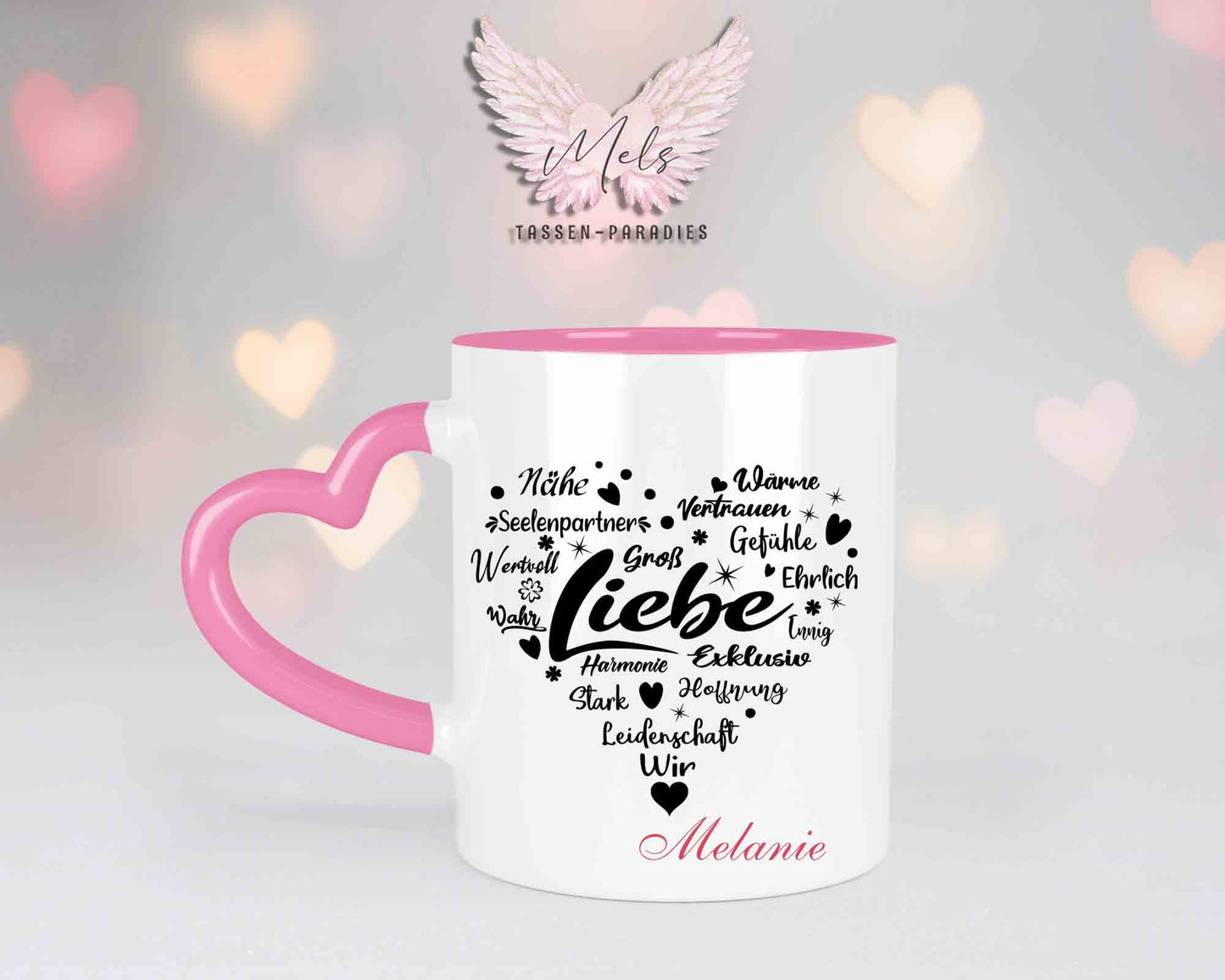 Sag es mit Herz-Liebe - mit Bild - Personalisierte Herz-Tassen mit und ohne Name