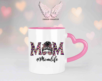 Momlife 1 - mit Bild - Personalisierte Herz-Tassen mit und ohne Name