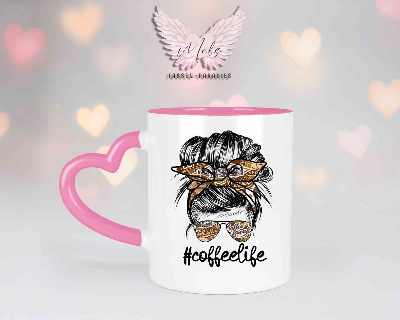Momlife 2 - mit Bild - Personalisierte Herz-Tassen mit und ohne Name