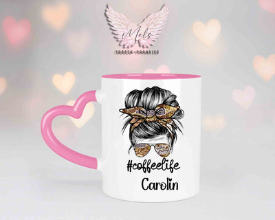 Momlife 2 - mit Bild - Personalisierte Herz-Tassen mit und ohne Name