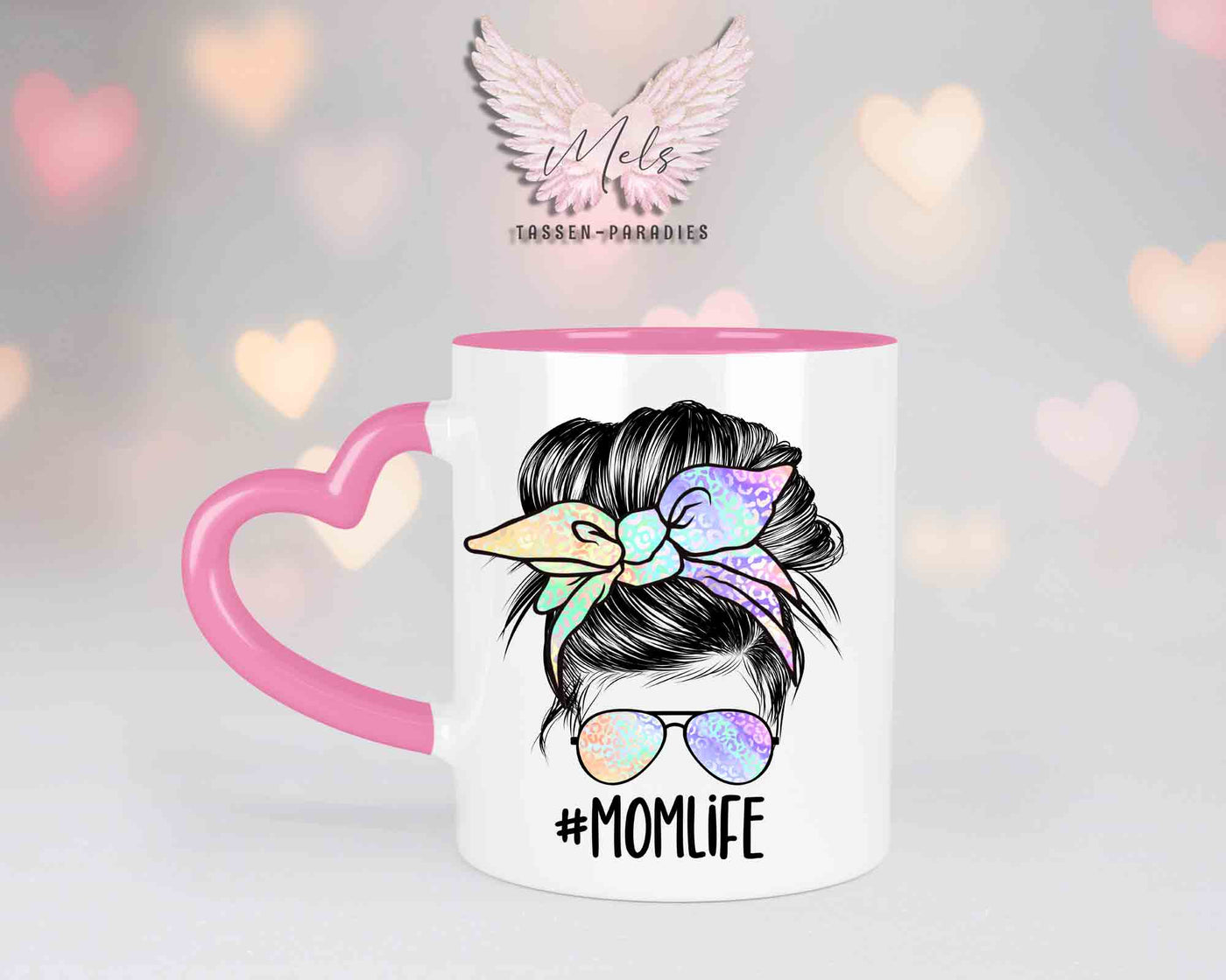 Momlife 7 - mit Bild - Personalisierte Herz-Tassen mit und ohne Name