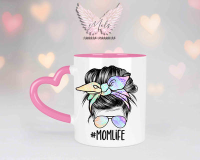 Momlife 7 - mit Bild - Personalisierte Herz-Tassen mit und ohne Name